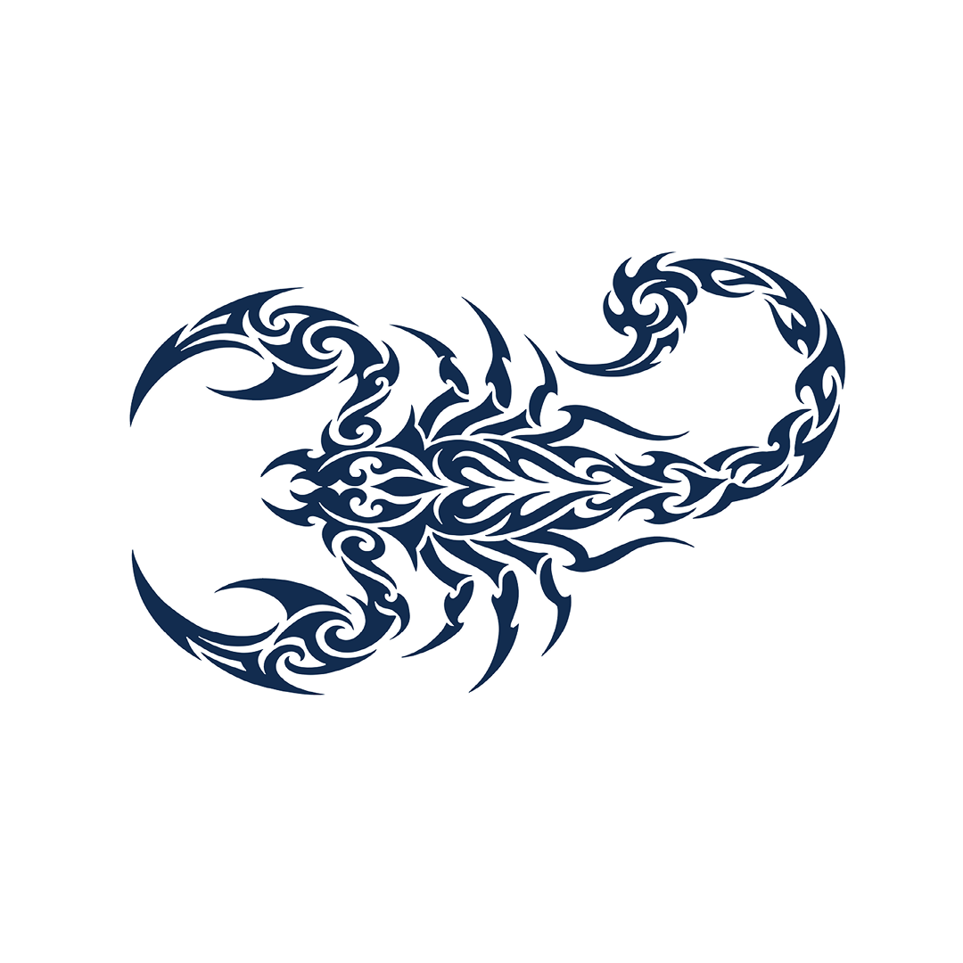 Curvilinear tribal scorpion