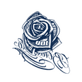 Rose folded from dollar bills