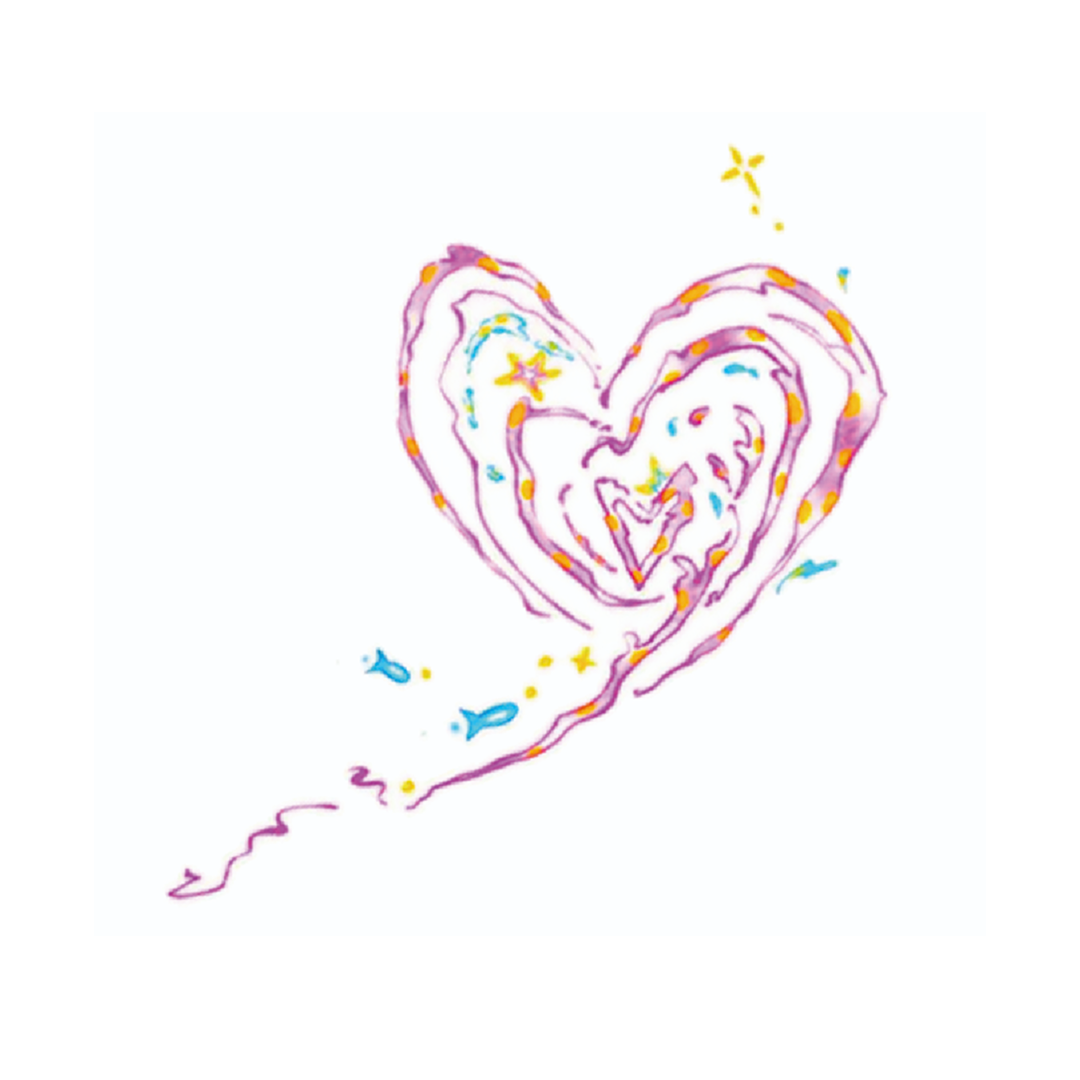 Loose pink sparkle heart