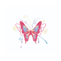 Hot pink butterfly with curls