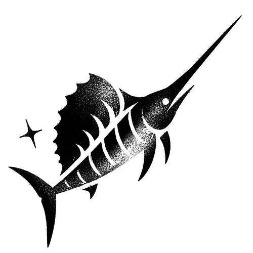 Stippled marlin/swordfish