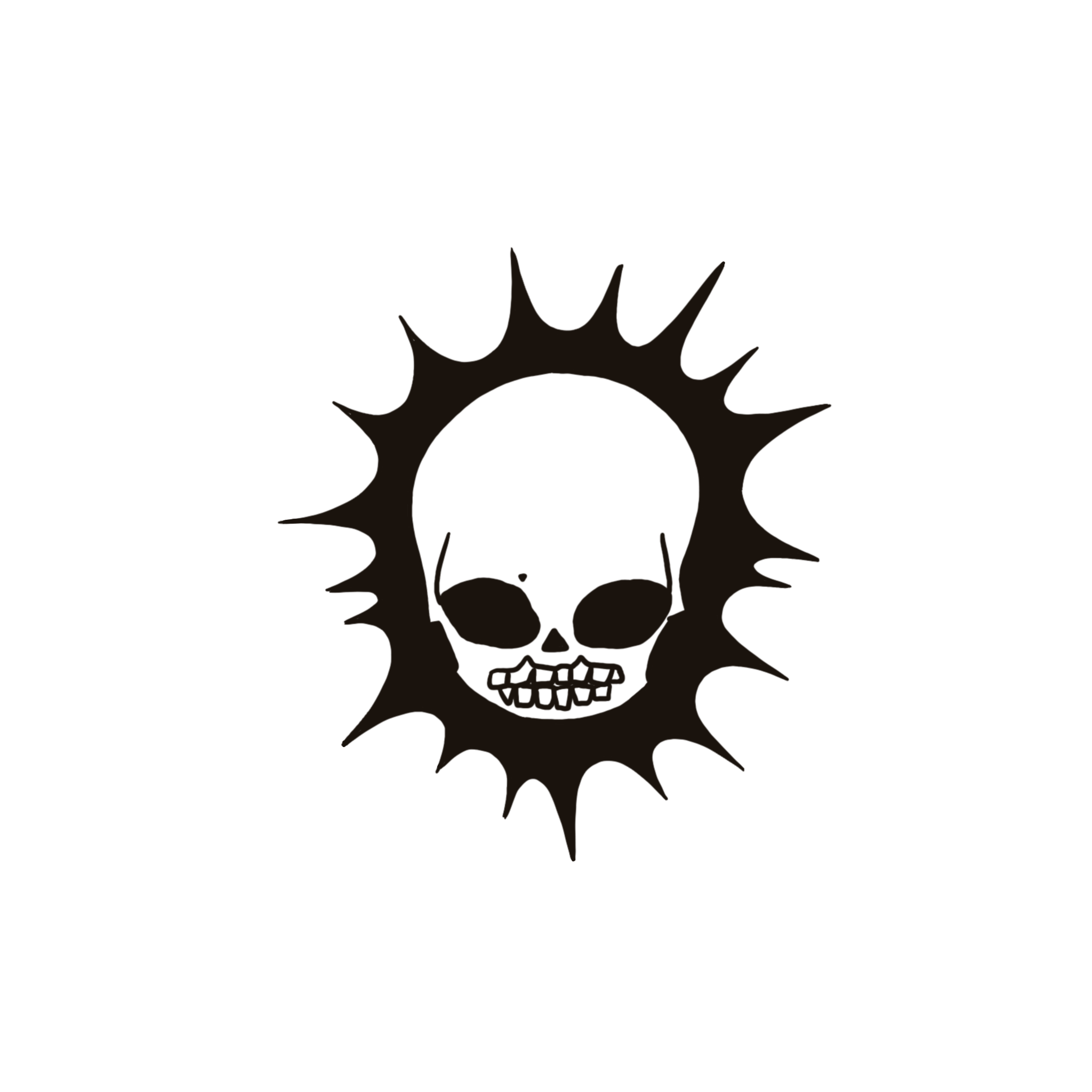 Skull with spiked aura