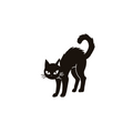 Arched black cat silhouette