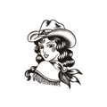 Cowgirl portrait with hat