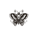 Moth with skull marking
